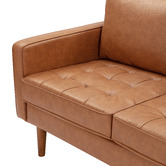 Temple &amp; Webster Stockholm 5 Seater Faux Leather Sofa with Chaise
