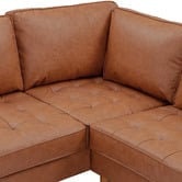 Temple &amp; Webster Stockholm 5 Seater Faux Leather Sofa with Chaise