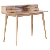 Temple &amp; Webster Oscar Scandinavian Style Solid Oak Desk