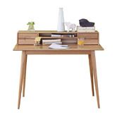 Temple &amp; Webster Oscar Scandinavian Style Solid Oak Desk