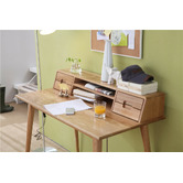 Temple &amp; Webster Oscar Scandinavian Style Solid Oak Desk