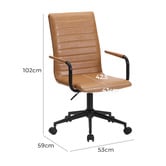 Temple &amp; Webster Black Mose Faux Leather Office Chair