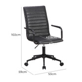 Temple &amp; Webster Black Mose Faux Leather Office Chair