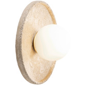 Temple &amp; Webster Riley Travertine-Look Wall Sconce