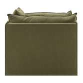 Temple &amp; Webster Jude Oversized Slipcover Armchair &amp; Ottoman Set