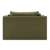 Temple &amp; Webster Jude Oversized Slipcover Armchair &amp; Ottoman Set