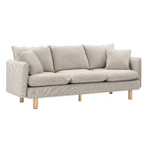 Temple &amp; Webster Noah 3 Seater Slipcover Chenille Sofa