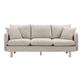 Temple &amp; Webster Noah 3 Seater Slipcover Chenille Sofa