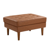 Temple &amp; Webster Stockholm Faux Leather Ottoman
