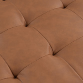 Temple &amp; Webster Tan Stockholm Faux Leather Sofa &amp; Ottoman Set