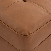 Temple &amp; Webster Tan Stockholm Faux Leather Sofa &amp; Ottoman Set
