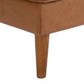Temple &amp; Webster Stockholm Faux Leather Armchair &amp; Ottoman Set