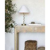 Temple &amp; Webster Evie Wavy Marble Console Table