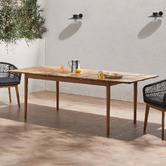 Temple &amp; Webster 6 Seater Sorrento Outdoor Extendable Dining Table &amp; Laguna Dining Chair Set