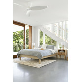 Temple &amp; Webster Whitewash Beckham Pine Wood Bed Base