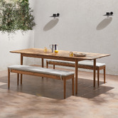 Temple &amp; Webster Sorrento Acacia Wood Outdoor Extendable Dining Table