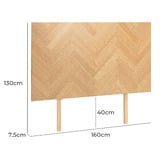 Temple &amp; Webster 3 Piece Dion Herringbone Bedroom Furniture Set