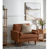 Temple &amp; Webster Stockholm Faux Leather Armchair