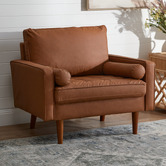 Temple &amp; Webster Stockholm Faux Leather Armchair