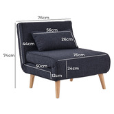Temple &amp; Webster Aero Single Sofa Bed
