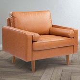 Temple &amp; Webster Stockholm Faux Leather Armchair