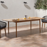Temple &amp; Webster Sorrento Acacia Wood Outdoor Extendable Dining Table