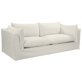 Temple &amp; Webster Jude 3 Seater Slipcover Sofa, Armchair, &amp; Ottoman Set