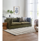 Temple &amp; Webster Jude 3 Seater Slipcover Sofa