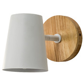 Temple &amp; Webster Como Wood &amp; Steel Wall Sconce