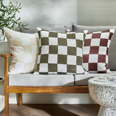 Temple &amp; Webster Checkerboard Outdoor Cushion