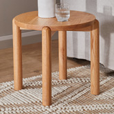 Temple &amp; Webster Caterina Solid Oak Side Table