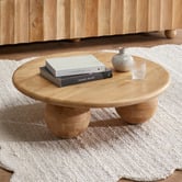 Temple &amp; Webster Hendry Round Mango Wood Coffee Table