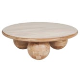 Temple &amp; Webster Hendry Round Mango Wood Coffee Table