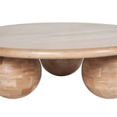 Temple &amp; Webster Hendry Round Mango Wood Coffee Table