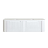 Airlie 1500mm Wall Hung Double Vanity with Quartz Stone Countertop ...