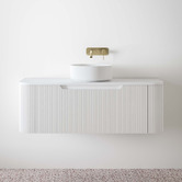 Temple &amp; Webster Airlie 1200mm Wall Hung Single Vanity with Quartz Stone Countertop