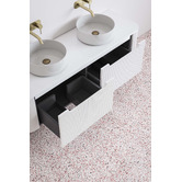 Temple &amp; Webster Airlie 1500mm Wall Hung Double Vanity with Quartz Stone Countertop