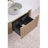 Temple &amp; Webster Airlie 900mm Wall Hung Single Vanity with Quartz Stone Countertop