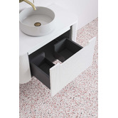 Temple &amp; Webster Airlie 900mm Wall Hung Single Vanity with Quartz Stone Countertop