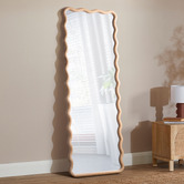 Temple &amp; Webster Ebba Wavy Timber Full Length Mirror