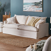 Temple &amp; Webster Softy Premium 3 Seater Slipcover Sofa