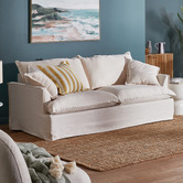 Temple &amp; Webster Softy Premium 3 Seater Slipcover Sofa