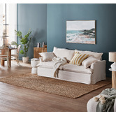 Temple &amp; Webster Softy 3 Seater Premium Slipcover Sofa