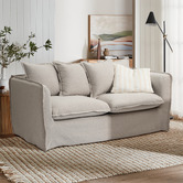 Temple &amp; Webster Montauk 2 Seater Upholstered Slipcover Sofa