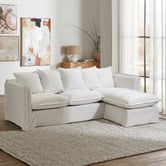 Temple &amp; Webster Montauk Slipcover Reversible Chaise Sofa