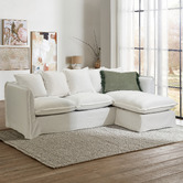 Temple &amp; Webster Montauk Slipcover Reversible Chaise Sofa