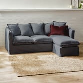 Temple &amp; Webster Montauk Slipcover Reversible Chaise Sofa