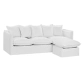 Temple &amp; Webster Montauk Slipcover Reversible Chaise Sofa