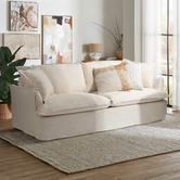 Temple &amp; Webster Softy 3 Seater Premium Slipcover Sofa