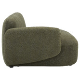 Temple &amp; Webster 3 Seater Forest Green Moab Left Chaise Sofa Set